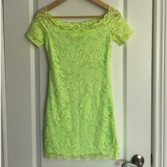 Green H&M Lace Dress Size 6 - Picture 2 of 2